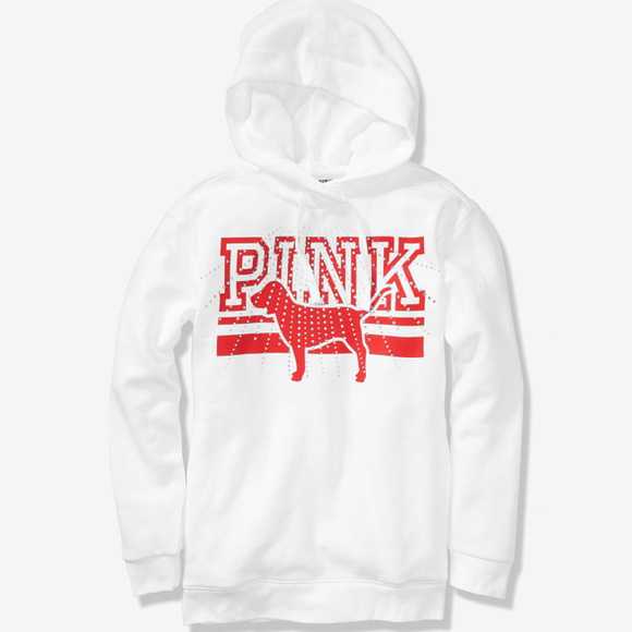 victoria's secret pink rhinestone hoodie